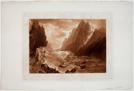 Joseph Mallord William Turner - Mer de Glace - Valley of Chamonix - Savoy, from the Liber Studiorum - Google Art Project