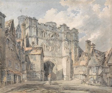 Joseph Mallord William Turner - Christ Church Gate, Canterbury - Google Art Project