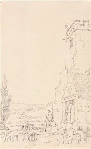 Joseph Mallord William Turner - South Porch and Tower of an Unidentified Church - Google Art Project