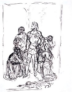 Joseph Noel Paton - Study of John Bunyan’s ‘Christian Arming’ - Paton-63594