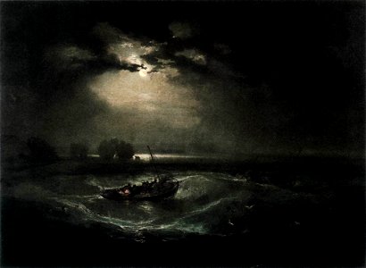 Joseph Mallord William Turner - Fishermen at Sea - WGA23161. Free illustration for personal and commercial use.