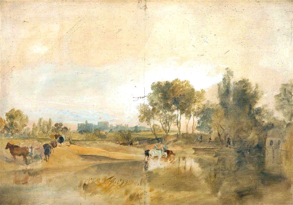Joseph Mallord William Turner (1775-1851) - A Thames Backwater with Windsor Castle in the Distance - N02691 - National Gallery