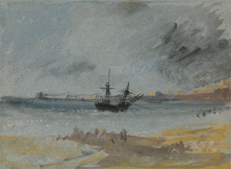 Joseph Mallord William Turner - Ship Aground Brighton - Google Art Project