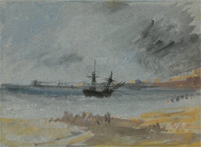 Joseph Mallord William Turner - Ship Aground Brighton - Google Art Project