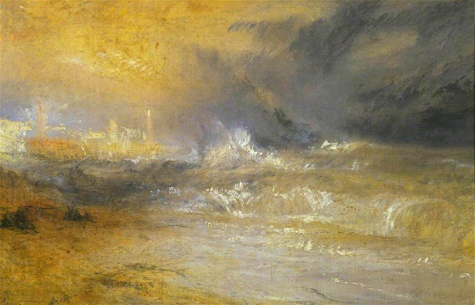 Joseph Mallord William Turner (1775-1851) - Waves Breaking on a Lee Shore at Margate (Study for 'Rockets and Blue Lights') - N02882 - National Gallery