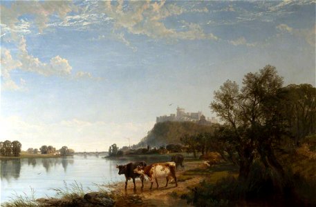 Joseph Paul Pettit (1812-1882) - Windsor Castle from Clewer Meadows - 1230419 - National Trust