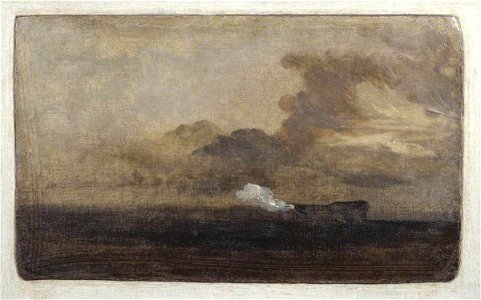 Joseph Mallord William Turner (1775-1851) - Seascape with Burning Hulk - N05535 - National Gallery