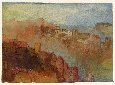 Joseph Mallord William Turner - View up the Alzette Valley, Luxembourg, with the Fortifications of the Rham Plateau c.1839
