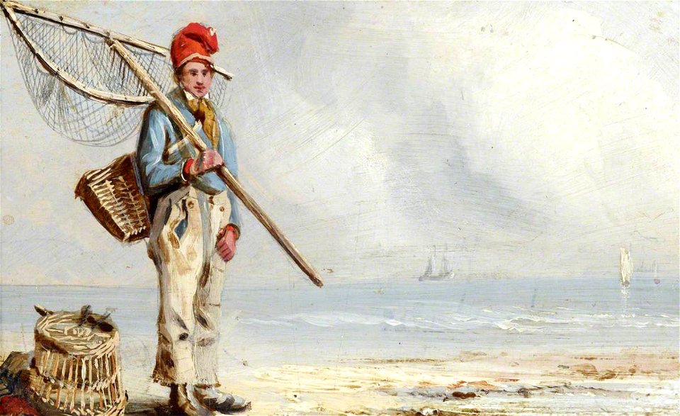 Joseph Stannard (1797-1830) - A Fisherboy with Lobster Pots by the Sea - 515514.2 - National Trust