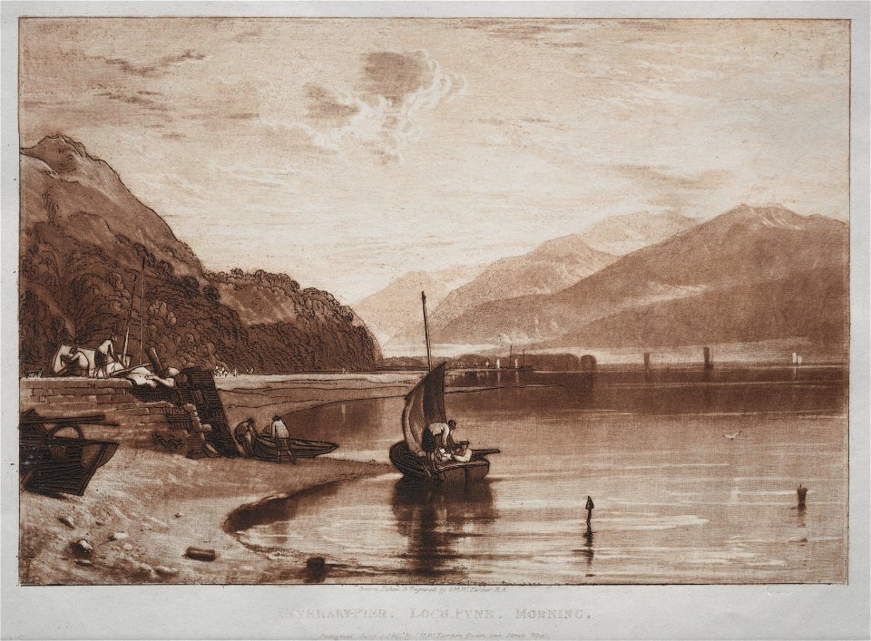 Joseph Mallord William Turner (British, 1775-1851) - Liber Studiorum, Inverary Pier, Lock Fyne, Morning - 1919.150 - Cleveland Museum of Art
