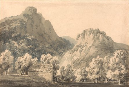 Joseph Mallord William Turner - Waterfall of Lodore, Cumberland - Google Art Project