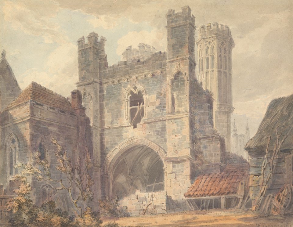 Joseph Mallord William Turner - St. Augustine's Gate, Canterbury - Google Art Project