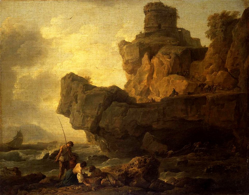 Joseph Vernet - Rocks on a Seashore - WGA24732