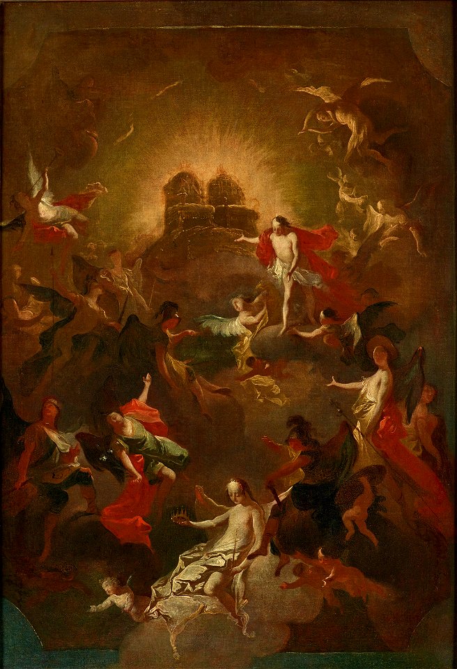 Joseph Winterhalder d. J. - Christus und die neun Engelchöre erwarten Maria vor seinem und ihrem Thron - 5888 - Österreichische Galerie Belvedere