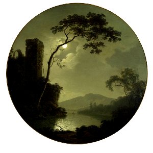 Joseph Wright - Lake with Castle on a Hill