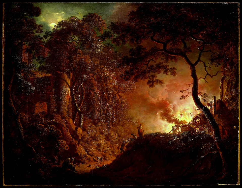 Joseph Wright of Derby - Cottage on Fire - 84.53 - Minneapolis Institute of Arts