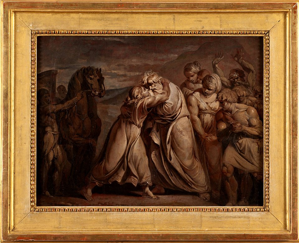 Joseph meets his father Jacob in the desert (Jean-Antoine Julien de Parme) - Nationalmuseum - 132587