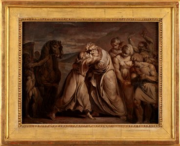 Joseph meets his father Jacob in the desert (Jean-Antoine Julien de Parme) - Nationalmuseum - 132587