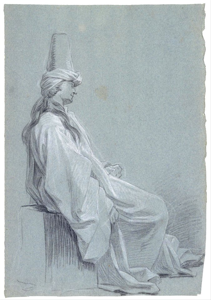 Joseph Marie Vien - A Young Man Seated in Oriental Costume - Google Art Project