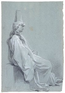 Joseph Marie Vien - A Young Man Seated in Oriental Costume - Google Art Project