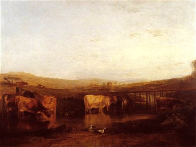 Joseph Mallord William Turner - Union of the Thames and Isis ('Dorchester Mead, Oxfordshire) - Google Art Project