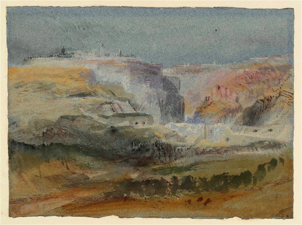 Joseph Mallord William Turner, Luxembourg from the Bourbon Plateau c.1839
