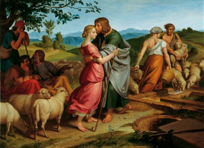 Joseph von Führich - Jakob begegnet Rahel bei den Herden ihres Vaters - 2095 - Kunsthistorisches Museum