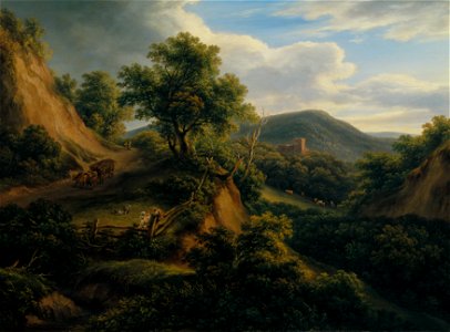 Joseph Mössmer - Waldige Berglandschaft mit Ruine - 3315 - Kunsthistorisches Museum