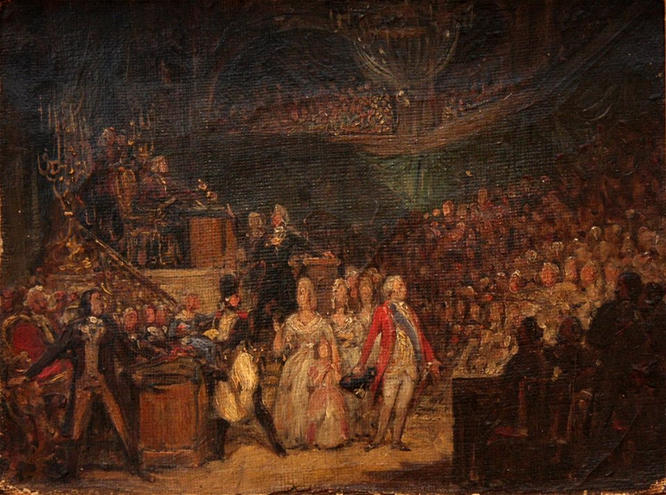 Joseph-Désiré Court - Famille royale face à l'Assemblée