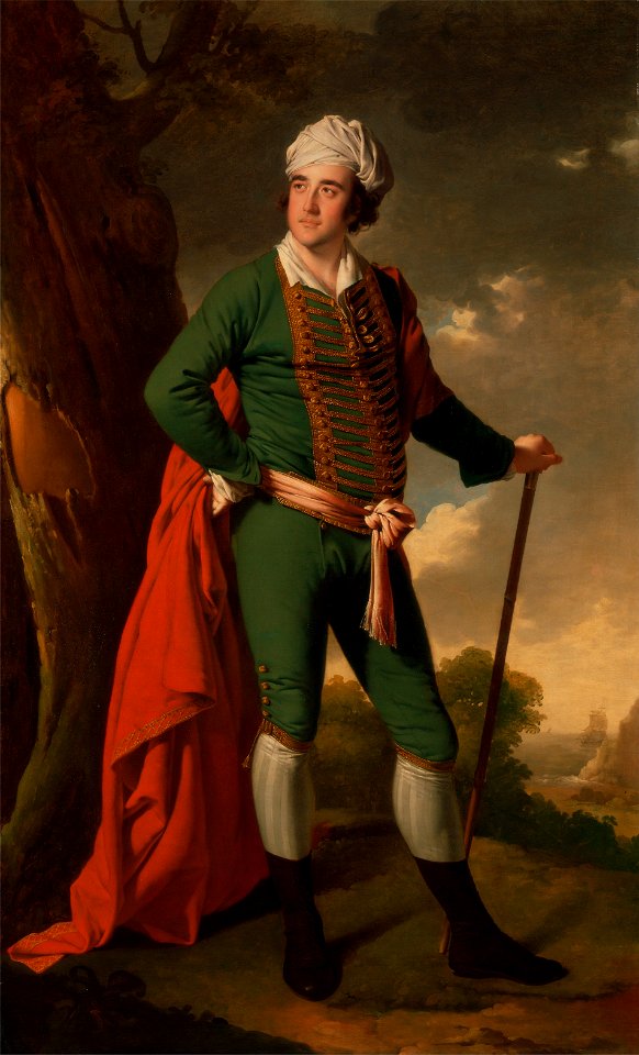 Joseph Wright of Derby - Portrait of a Man, Known as the Indian Captain - Google Art Project