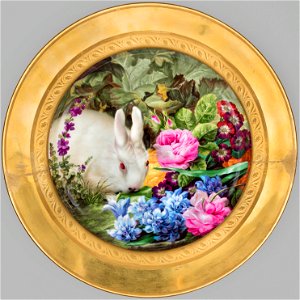 Joseph Nigg - Plate with white rabbit