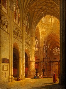 Joseph Maswiens Kathedrale von Bourgos 1865