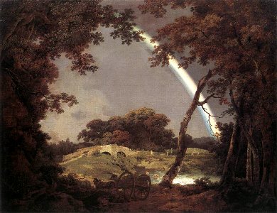 Joseph Wright Landscape with Rainbow