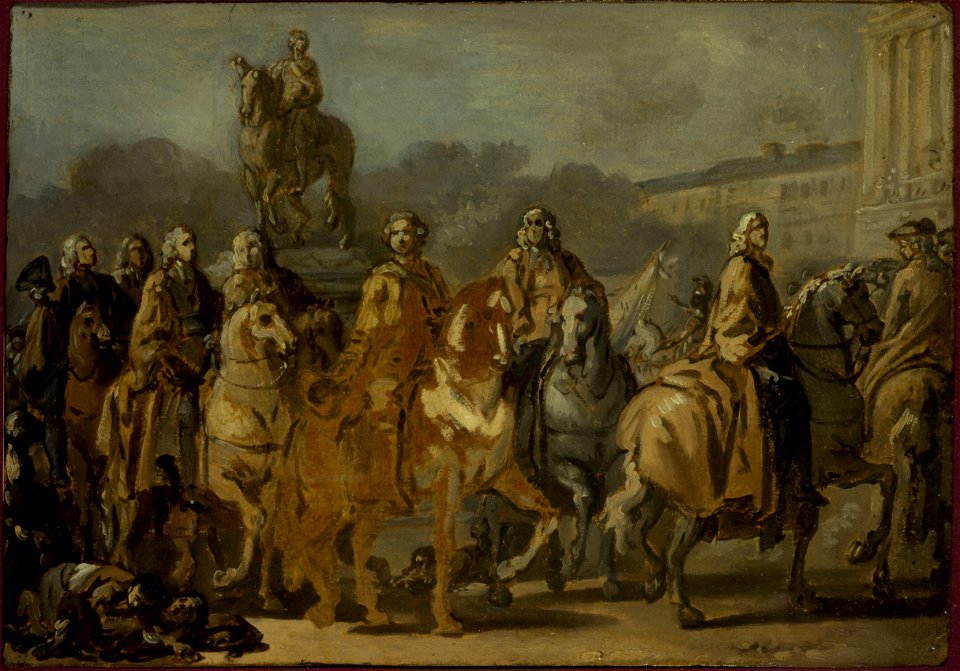 Joseph-Marie Vien - Inauguration de la statue de Louis XV, sur la place du même nom, par le corps de la Ville de Paris, le 20 juin 1763 - P1759 - Musée Carnavalet