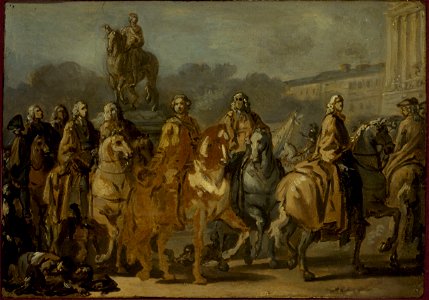 Joseph-Marie Vien - Inauguration de la statue de Louis XV, sur la place du même nom, par le corps de la Ville de Paris, le 20 juin 1763 - P1759 - Musée Carnavalet