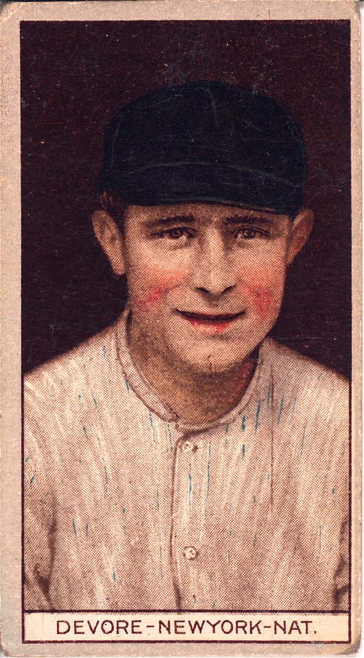 Joshua Devore, New York Giants, baseball card portrait LCCN2008677982