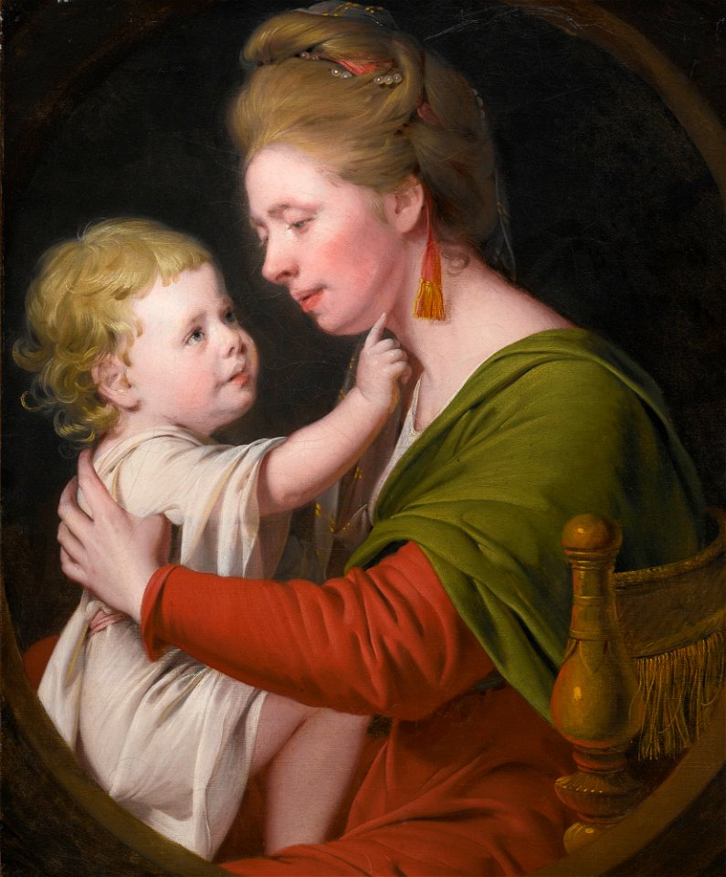 Joseph Wright of Derby Portrait of Jane Darwin and her son William Brown Darwin