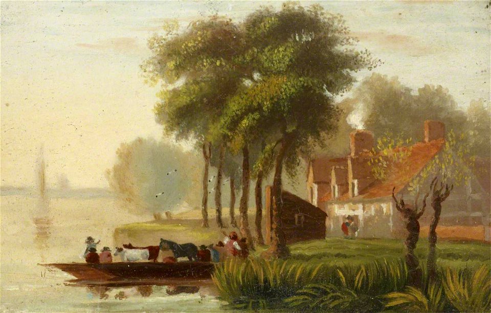 Joseph Stannard (1797-1830) - A Ferry Boat with Cattle - 515518.1 - National Trust