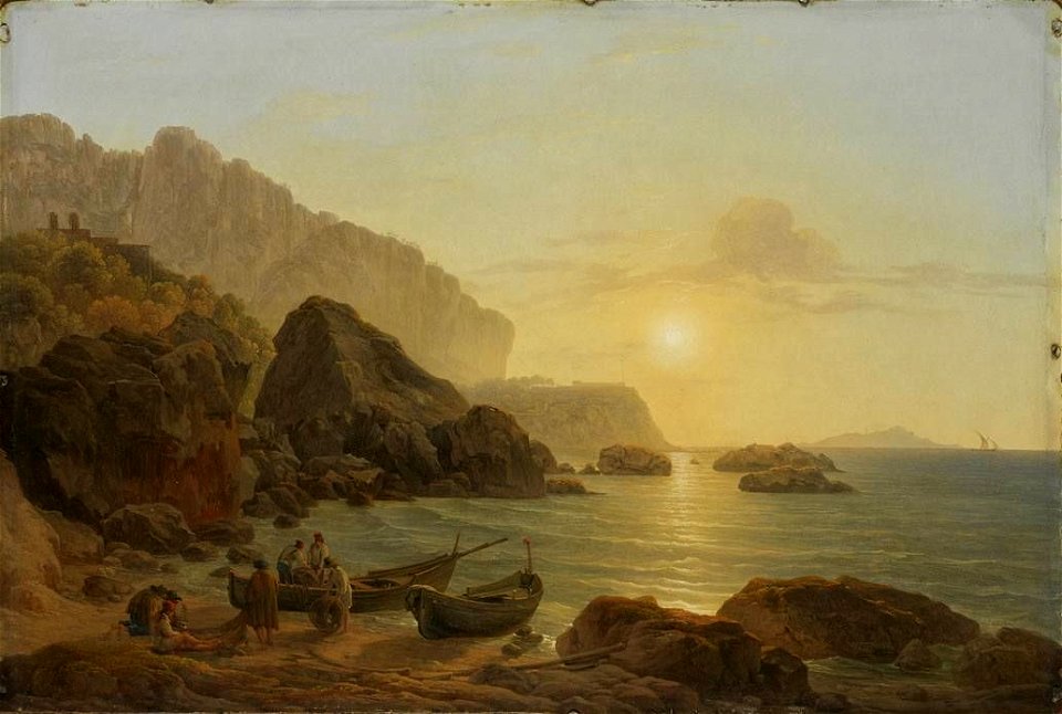 Joseph Rebell - Küste von Capri bei Sonnenuntergang - 11473 - Bavarian State Painting Collections