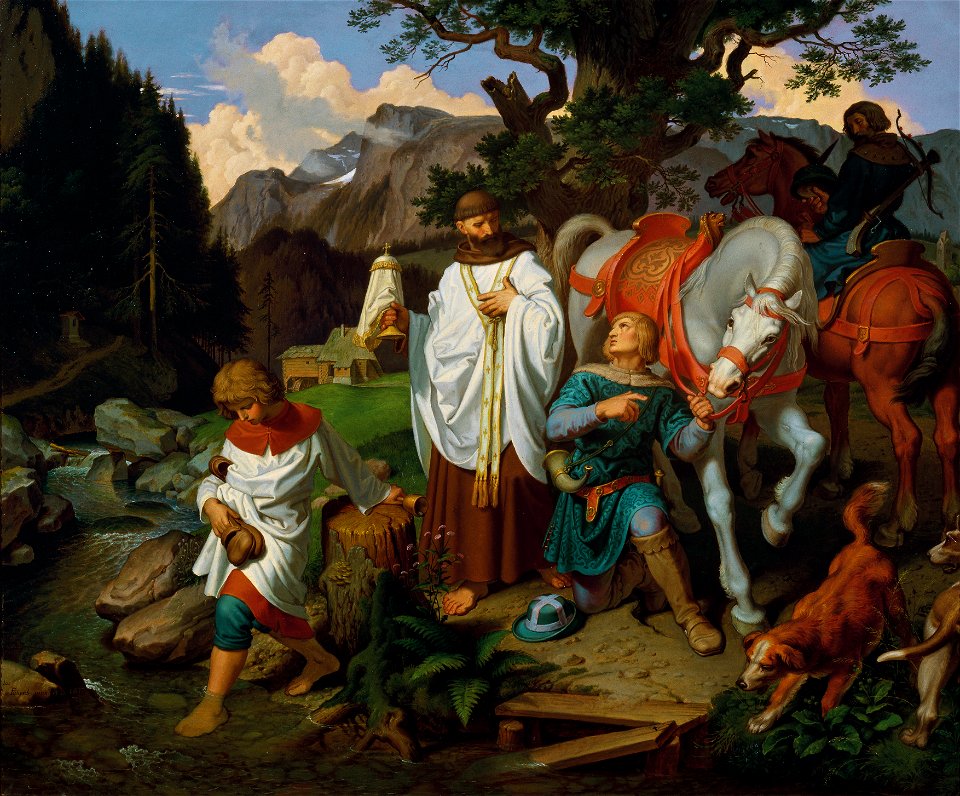 Joseph von Führich - Rudolf von Habsburg und der Priester - 3890 - Österreichische Galerie Belvedere