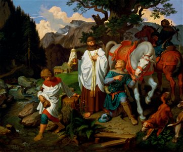 Joseph von Führich - Rudolf von Habsburg und der Priester - 3890 - Österreichische Galerie Belvedere