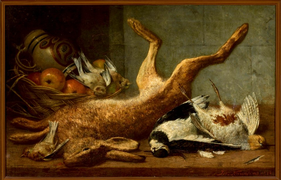 Joseph Nauwens - Hunting trophies, dead hare - M.Ob.1430 MNW - National Museum in Warsaw