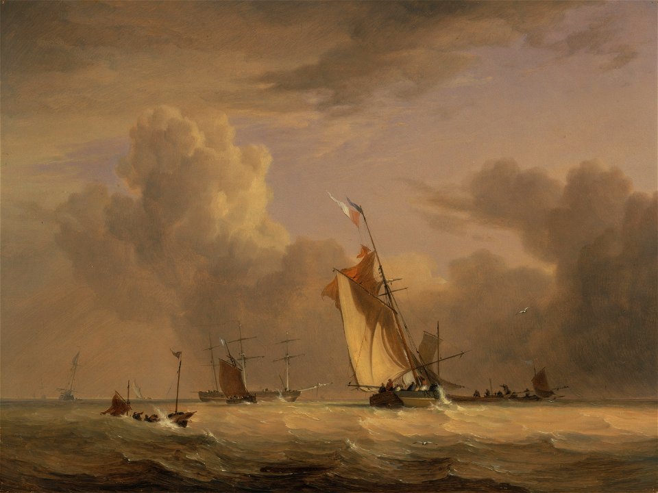 Joseph Stannard - British, Fishing Smack and Other Vessels in a Strong Breeze