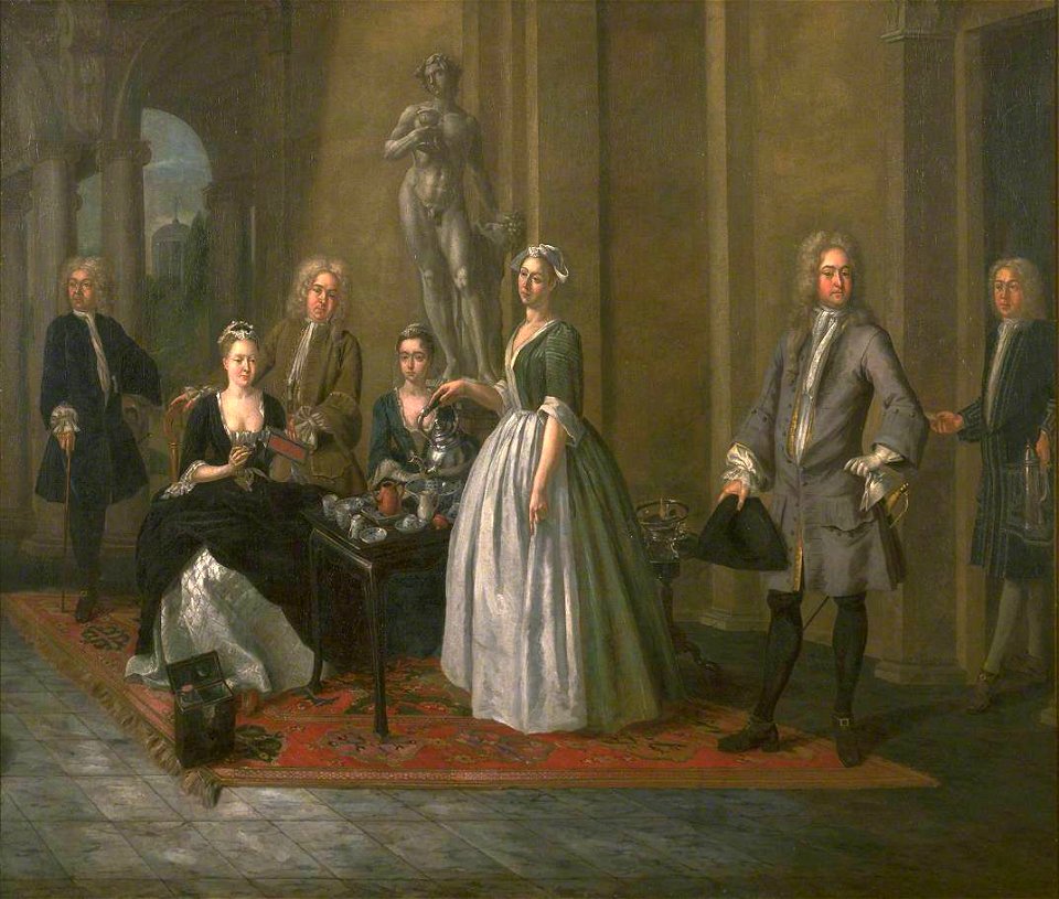 Joseph van Aken (c.1699-1749) - An English Family at Tea - N04500 - National Gallery