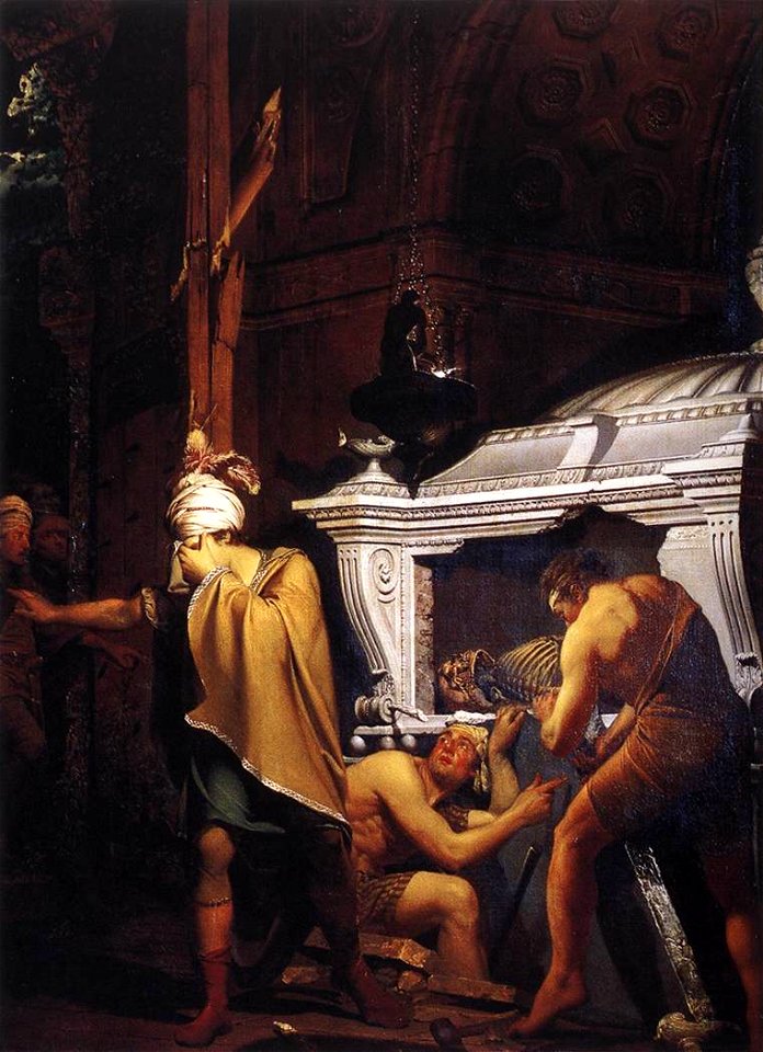Joseph Wright of Derby - Miravan Opening the Grave of his Forefathers - WGA25898
