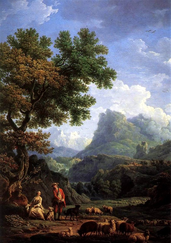 Joseph Vernet - Shepherd in the Alps - WGA24738