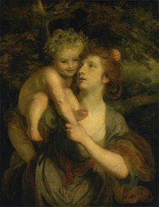 Joshua Reynolds (1723-1792) - Mrs Hartley as a Nymph with a Young Bacchus - N01924 - National Gallery