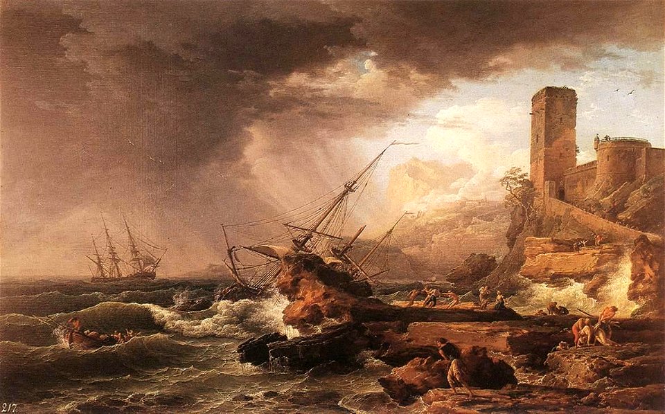 Joseph Vernet - Storm with a Shipwreck - WGA24741