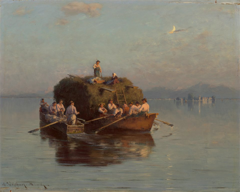 Joseph Wopfner - Heuboot auf dem Chiemsee - G 13267 - Lenbachhaus