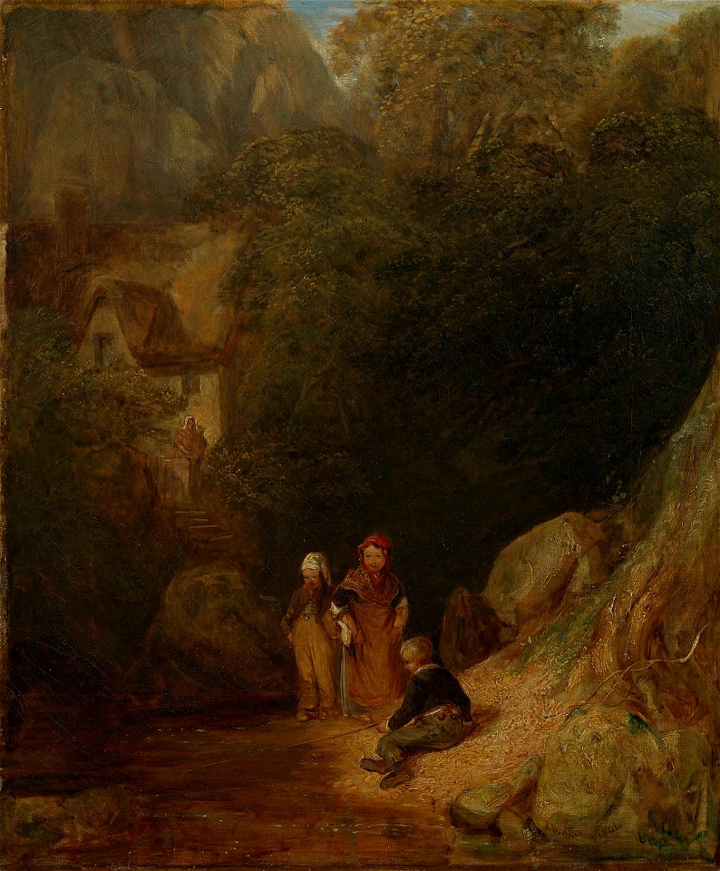 Joseph William Allen (1803-52) - Children by a Stream - RCIN 403627 - Royal Collection